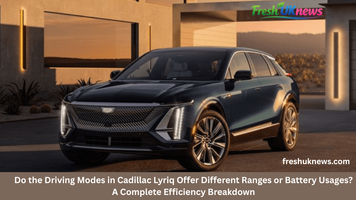 do the driving modes in cadillac lyriq offer different ranges or battery usages?